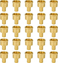 SUNGATOR 25-Pack 1/2" PEX Female Adapter, PEX Fittings 1/2 Inch, Brass | Crimp Fitting for PEX Pipe