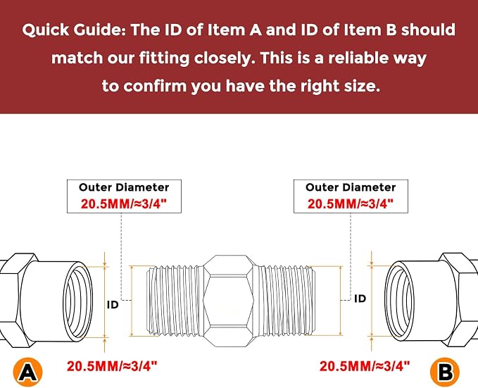 1/2" Male NPT to 1/2" Male NPT SUS304 Hex Nipple | Solid Male Pipe Adapter Hose Connectors for Pipe Repair, Bathroom Remodel, Tool Extensions, Compression, Irrigation