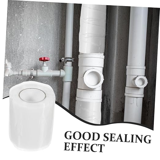Luxshiny Water Leak Tape Wide Plumber Tape Heavy Duty Adhesive Seal for Hose Repair White Thick