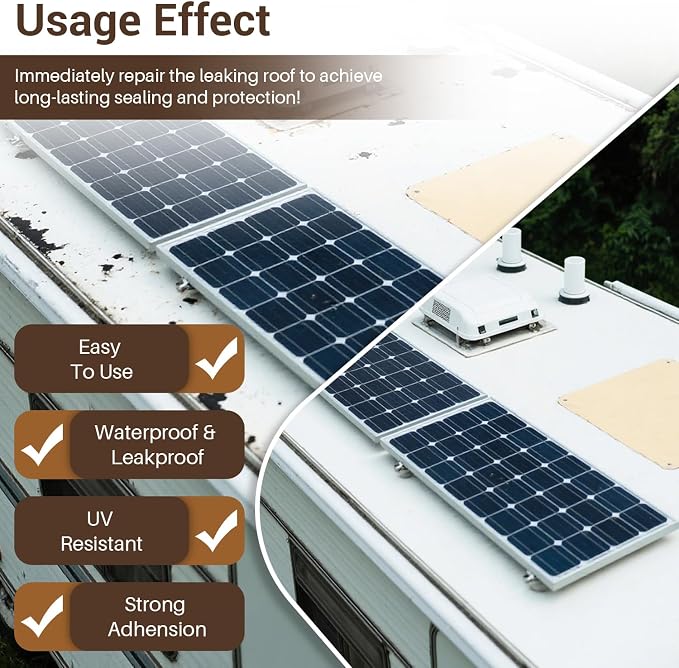 RV Roof Coating White 5 Gallon, Waterproof Solar Reflective Flexible RV Roof Sealant for Campers, Travel Trailers, Motorhomes, Roofs Leak Repair and Maintenance