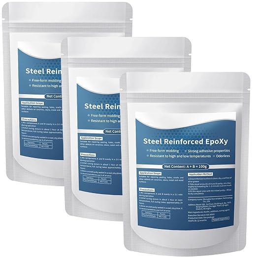 Epoxy Putty Fast Repair Clay, 2-Part Waterproof Repair Filler 3.52oz (3)