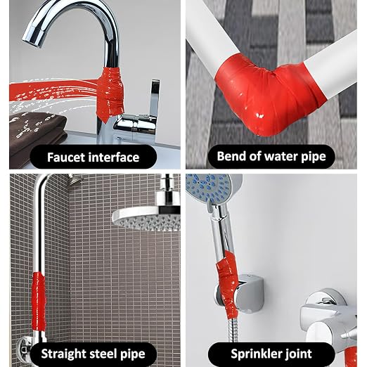 LIFKOME Waterproof PVC Pipe Repair Tape High-Pressure Self-Adhesive Leak Sealing Tape Flexible Duct for Plumbing and Home Use