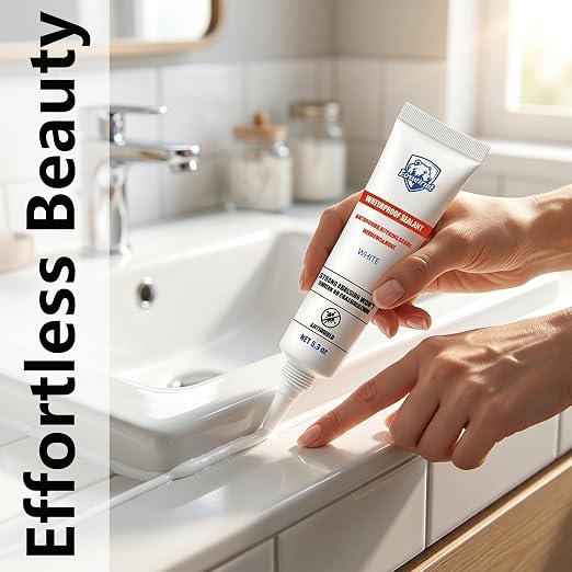 White Bathroom Caulk with Tool Kit (5.3 oz)