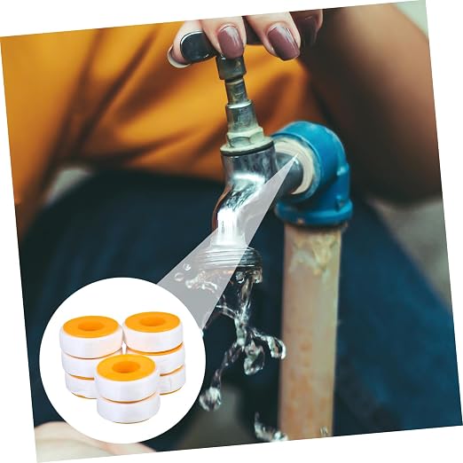 Hemobllo 8 Rolls Sealant Tape Thickened Leak Hose Sealing Tape for Plumbing Multi Material Compatibility and Reliable for Outdoor Use Wide
