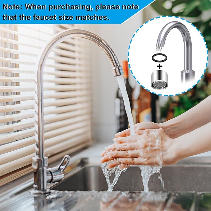 8 Pcs Faucet Aerators Replacement Parts Kitchen Sink with Gaskets