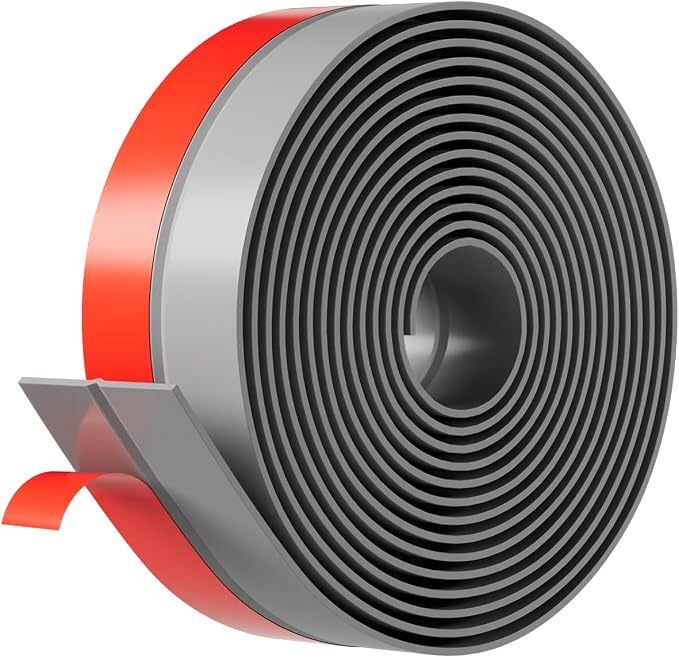 Heavy-Duty 2Inch (W) x 20FT(L) Door Weather Stripping, Extra Thick 2mm Door Draft Stopper Silicone Seal Strip, Draft Seal Tape for Doors Windows and Shower Glass Gap