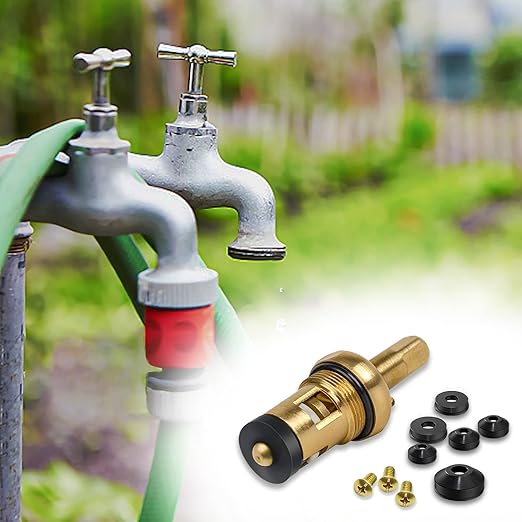 KEZE 96 PCS 10 Size Faucet Washers Assorted Kit and 1 oz 2-Pack Silicone Grease with Brush for DIY Outdoor Faucets Stem Leak Worn Out Seal Repair