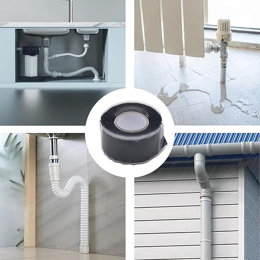 Plumbing Sealing Tape 150cm Heat Resistant Waterproof Adhesive Wrap | Hose Leak Sealing Tape for Plumbing, Automotive, Home Improvement, Garage, Garden, Yard, Outdoors