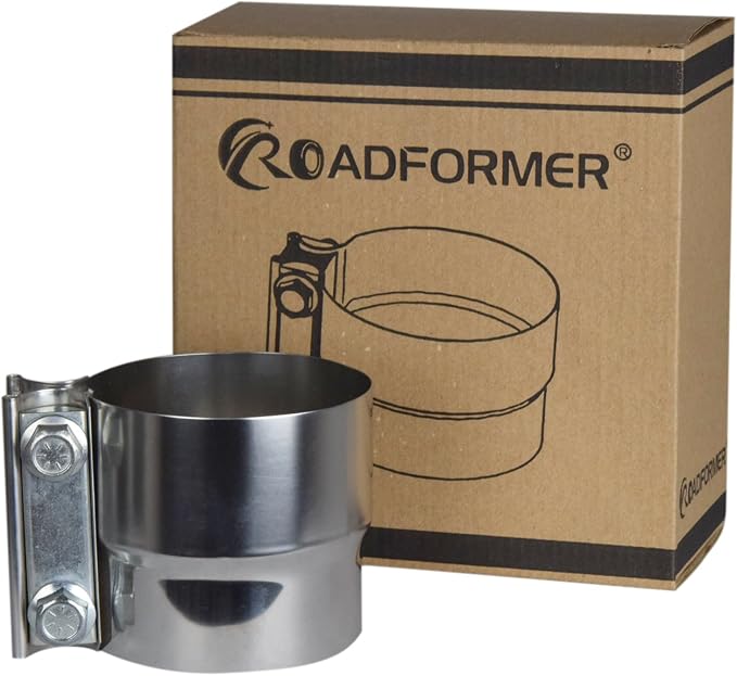2.75 inch Exhaust Clamp, Stainless Steel Lap Joint Band Clamps - 1 Piece | ROADFORMER 2.75 exhaust clamp Muffler Band Clamp for 2.75" ID to 2.75" OD Turbo Downpipe Exhaust System Repair