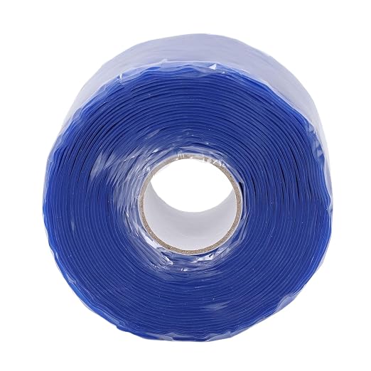 Silicone Rubber Repair Tape, Self Adhesive Water Hose Leak Seal Tape, 5m Length 50mm Width 0.8mm Thick, High Temperature Insulation Tape for Pipe Plumbing, Garden, Car an (Blue)
