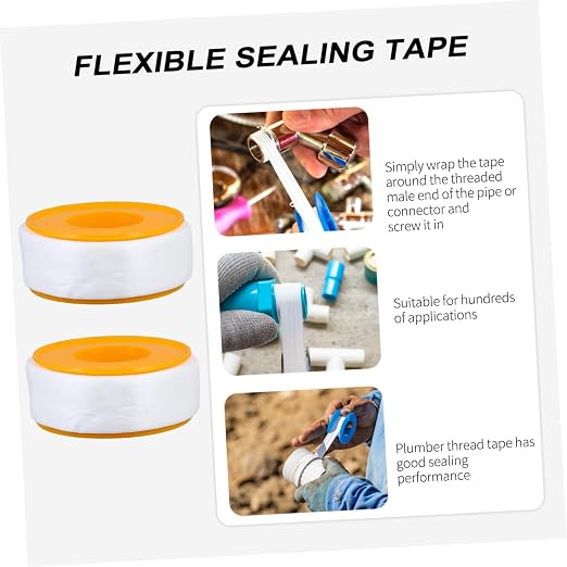 Cabilock 8rolls Thick Sealing Tape for Outdoor Use Leakproof Hose Tape Instant Application