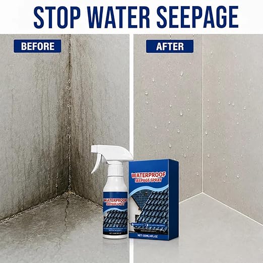 Waterproof Seepage Spray for Kitchen & Bathroom Repair, Invisible Water Resistant Sealant Coating for Tile, Pipe, Sink & Roof Leak Patch, Quick Dry Leak Stop Spray, 120ml (1pcs)