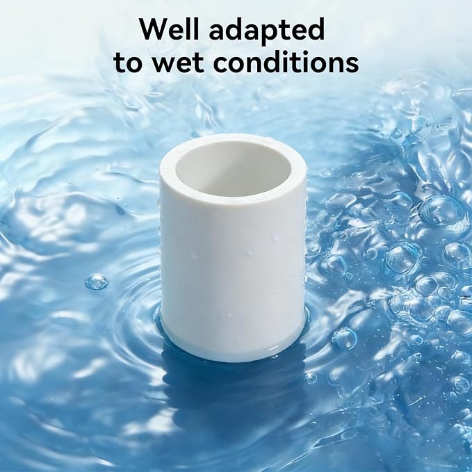 1Pack 3 Inch White PVC Pipe Coupling, Socket x Socket, Schedule 40 Heavy Duty Slip Connectors for DIY Garden Support, Sprinkler System (3 Inch)