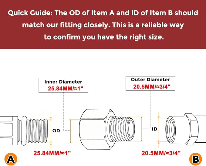 Pack of 5,3/4" NPT FeMale to 1/2" NPT Male Solid Brass Pipe Fittings | Thread Adapter W/ Sealing Tape, Brass Pipe Extension Connectors for Bathroom Remodeling, Tool Extensions