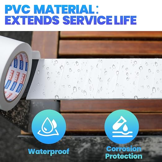 ADHES Corrosion Protection Pipe Tape | PVC Weatherproof Pipe Wrap Tape for Drain Pipe, Metal & Electrical Piping, Underground Pipe, 2 Inch X 36 Yds, 24 Rolls, White