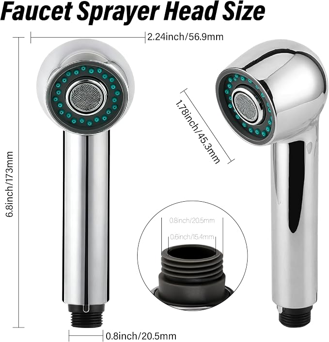 Kitchen Faucet Head Replacement,2-Function Pull Out Sink Sprayer