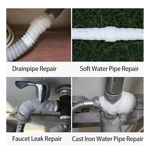 Self-Adhesive Waterproof Tape with High Pressure Resistance and Leak-Stopping(White-length-1M)