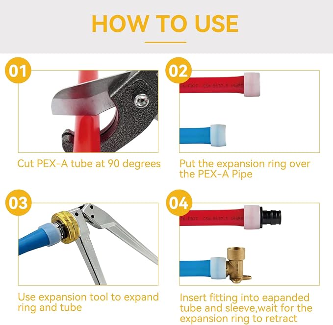 30Set GUOFIS 1/2"PEX-A Expansion Poly PPSU Fitting