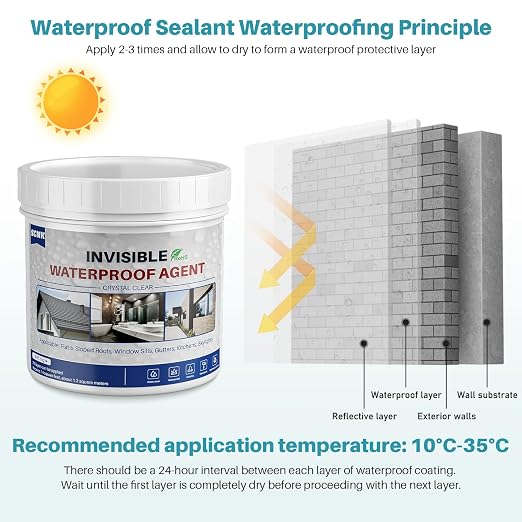 Waterproof Sealant Clear 35oz, Indoor and Outdoor Stop Leaks Coating