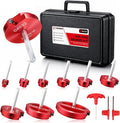 9Pcs PVC Pipe Reamer Kit, Durable Aluminum PVC Fitting Saver | Sch.40 CPVC ABS Lightweight Socket Saver Plumbing Tool Includes 1/2", 3/4", 1", 1-1/4", 1-1/2", 2", 2-1/2", 3", 4",1/2" Drill