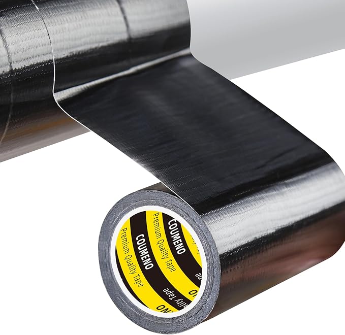 Strong Adhesive Cloth Weather Stripping Tape 4in x 16.4FT Black | Weather Sealing Strip for Sliding Windows/Doors, Draft Blocker & Insulation, Soundproof Dustproof Waterproof Windproof