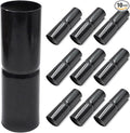 10 Pack Chain Link Fence Top Rail Sleeve,1-3/8" x 6" top Rail Sleeve,Black | 14 Gauge, Carbon Steel, Surface Coating, Rust resistant for outdoor chain link fence installation and maintenance