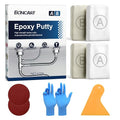 Boncart High Strength AB Epoxy Putty, 400g Steel Reinforced Repair Filler | Waterproof, Multi-Purpose, for Metal, Wood, Tile & Ceramics, Ideal for Bonding, Repairing & Sculpting (White)