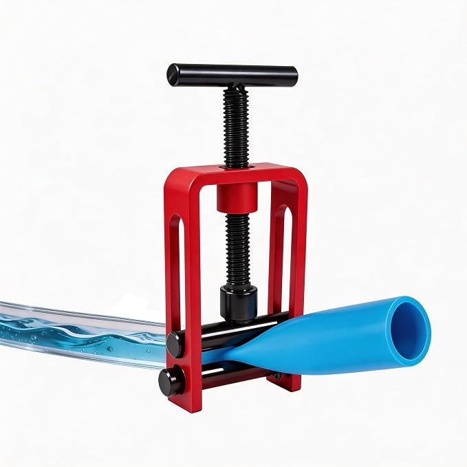 Water Shut Off Tool, Manual Emergency Pipe Clamp for PEX PVC PE | Heavy duty steel water main shut off tool. 0.2 to 1.5 inch manual pipe tool for emergency plumbing & field maintenance
