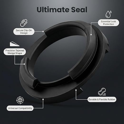 2 Pcs Rubber Waste Overflow Washer Clip On, Leak-Proof Bathtub Sink Gasket