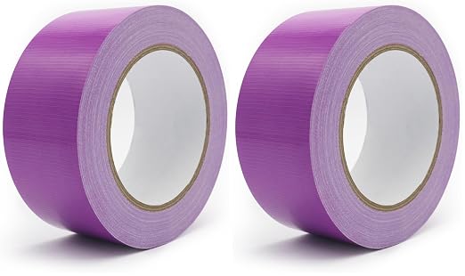 Heavy Duty Duct Tape 2 Inch X 33 Yards, 8.5 Mil Thickness, Multi Purpose Purple Duct Tape, No Residue, Waterproof and Tear by Hand - for Repairs, Industrial, Professional Use (Pack of 2)
