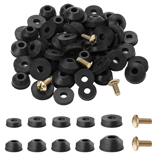 Outdoor Faucet Repair Kit Flat Beveled Rubber Washers (58 Pack)