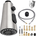 Stainless Kitchen Faucet Head, 67" Hose, 14.1oz Weight Ball, Brushed Nickel