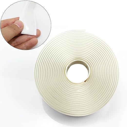 Amonk White Butyl Sealant Tape 16.4Ft Waterproof Sealing Tape for Repairing | Highlight Putty Tape RV Roof Sealing Tape Butyl Tape for Repair Window Glass Boat Sealing Roof Pipe Patching