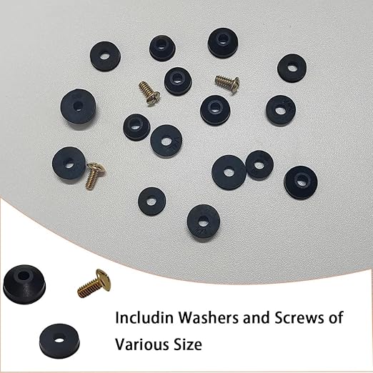 116 PCS Faucet Washers Assortment Kit, Flat & Beveled Rubber Faucet Washers