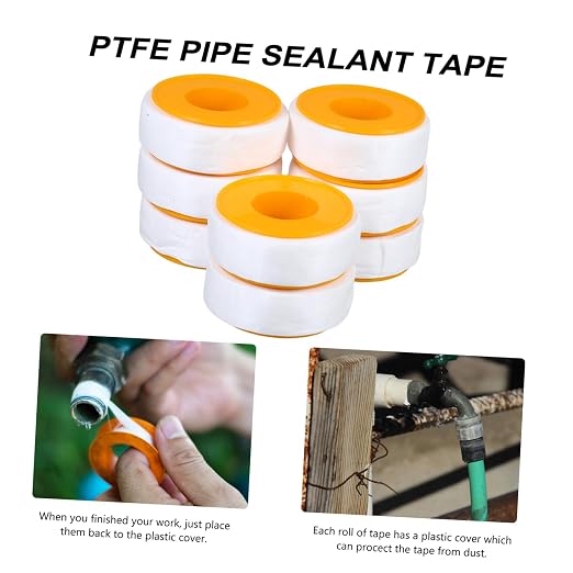 Hemobllo 8 Rolls Sealant Tape Thickened Leak Hose Sealing Tape for Plumbing Multi Material Compatibility and Reliable for Outdoor Use Wide