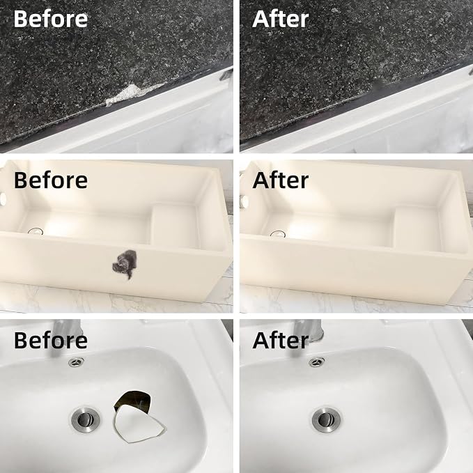 Tub and Fiberglass Shower Repair Kit White, Porcelain Tile Repair Kit