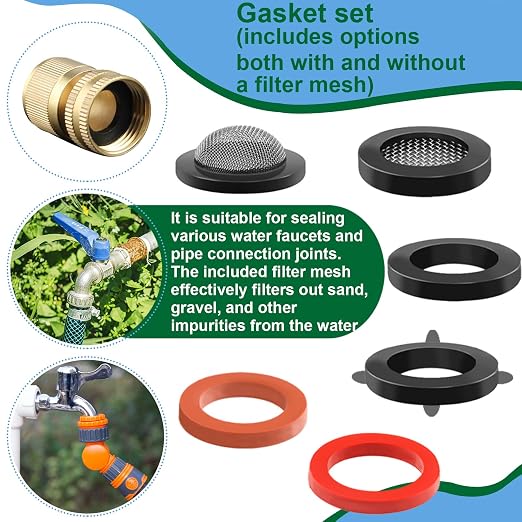 37 Sizes 1075Pcs 3-in-1 Home Universal Rubber Washers Assortment Kit Faucet washers & O-Rings & Plumbing gaskets for Faucets, Hoses, Spigots and Other Plumbing Seal Repair with Pick Hook