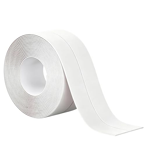 White Butyl Caulk Tape, Self Adhesive Peel and Stick Caulk Strip, Waterproof Caulking Sealant Tape for Bathroom, Kitchen, Bathtub, RV Window Glazing, Roof Leak Repair, Sealer Edge Protector Trim