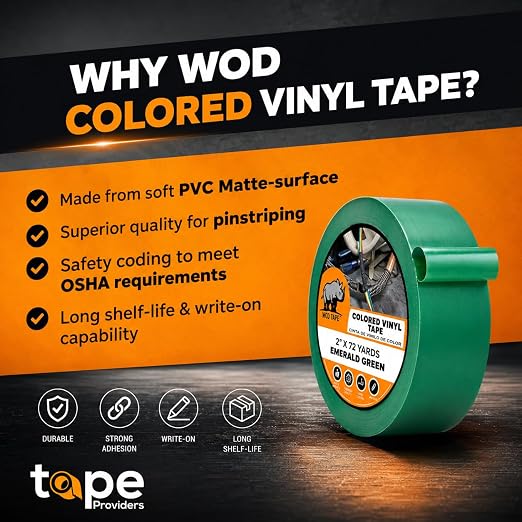 WOD VTC365 Purple Vinyl Pinstriping Tape, 4 inch x 36 yds. for School Gym Marking Floor, Crafting, & Stripping Arcade1Up, Vehicles and More