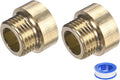 M METERXITY Shower Head Extension Arm, Brass G1/2 Male to Female Extension Pipe Fitting Adapter with PTFE Thread Seal Tape for Shower/Faucet, Pipe Plumbing Coupler 0.79"/20mm 2-Pack