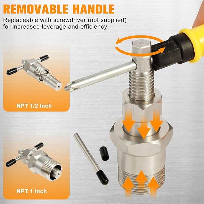Wells Sinkware Olive Remover Puller Tool for 1/2 inch 1 inch Plumbing Tools Compression Sleeve Puller Tool 303 Stainless Pipe Olive Puller Ferrule Puller