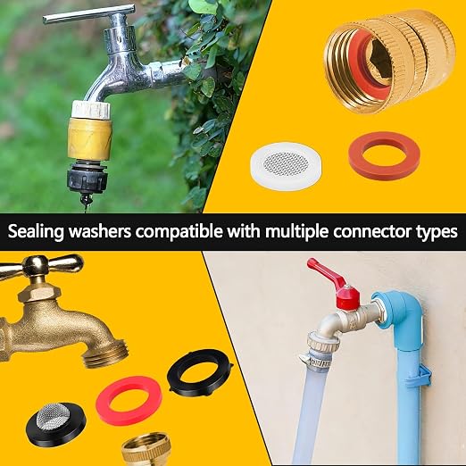 258 Pcs Hose Bib Repair Kit, Assorted Faucet and Plumbing Washers