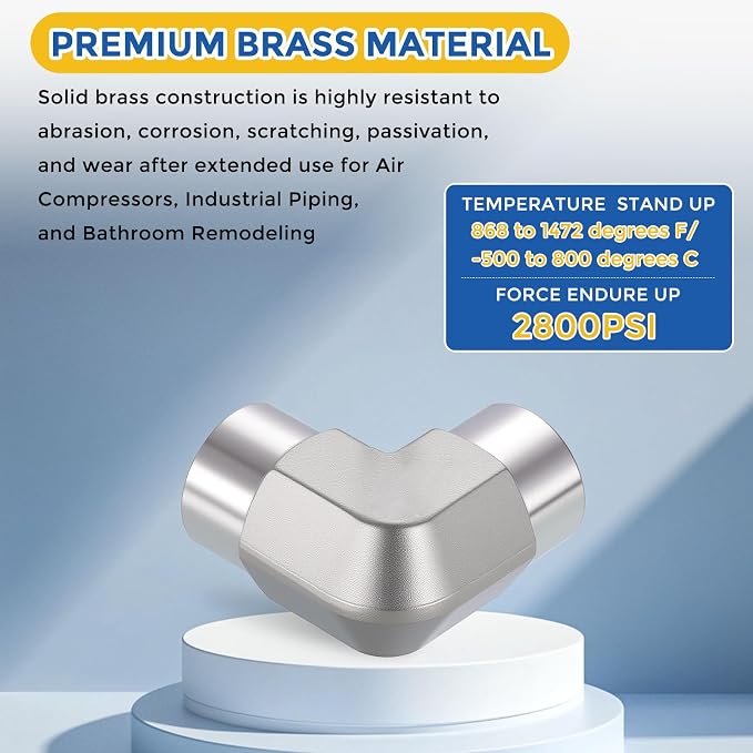 2 Pack SUS316 90 Degree 3/8" FNPT to 3/8" FNPT Barstock Street Elbow | 316 Stainless Steel Pipe Fittings, Forged Pipe Fitting Connector with Sealing Tape for Air, Oil, LP, Gas, Fuel, Water