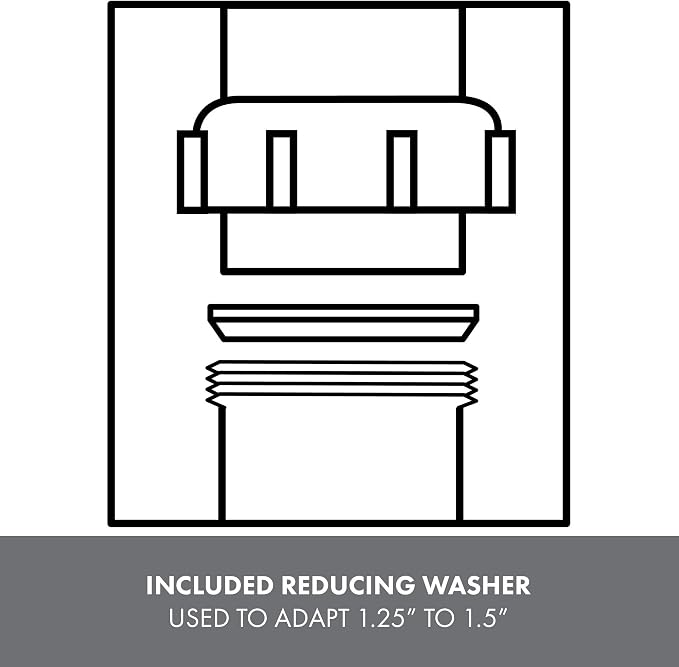 Keeney 400WK 1.25-in. x 1.5-in. Plastic P-Trap with Reducing Washer, White, 1-1/2-Inch or 1-1/4-Inch by 1-1/2-Inch (Pack of 4)