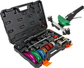 CARVALAX Pipe Tube Bender Set, Reverse Adapters, for 1/4” to 7/8” O.D | 90° ratcheting tubing bender kit, with 7 multi-color aluminum heads for HVAC, air condition and heating repair