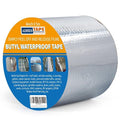 ADHES Upgrade Butyl Tape Waterproof Tape, 1.2mm Thick, 4 inch x 16 feet | Aluminum Foil Tape Butyl Sealant Tape for RV Repair, Window, Boat and Pipe Sealing, Glass & EDPM Rubber Roof Patching, Silver