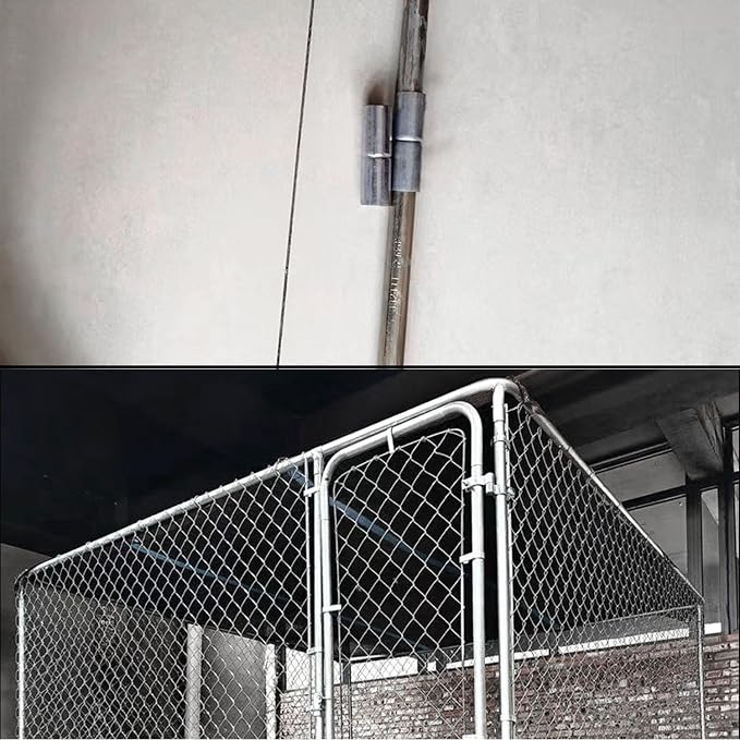 2PCS 1-3/8'' x 6'' Top Rail Sleeve Chain Link Fence Top Rail Sleeve Top Rail Sleeve Galvanized Steel Chain Link Fence Top Rail Sleeve for Rail/Pipe
