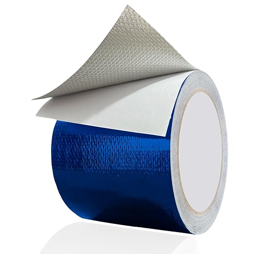 Waterproof Repair Tape for Fabric,Outdoor Repair 3.1IN x24.6FT (Blue)- for RV Roof, Tarp, Tent, Sail and Boat Cover Outdoor Repair Patch, Multipurpose Awning Repair Tape