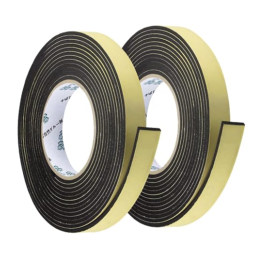 Car Speaker Sealing Foam Grip Tape - Soundproofing Waterproofing Insulation Foam Gasket, 2mm Thick-10mm Width-66Ft