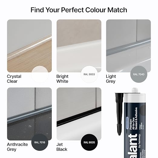 Hemway Jet Black Construction Sealant & Adhesive - 300ml 1 Pack